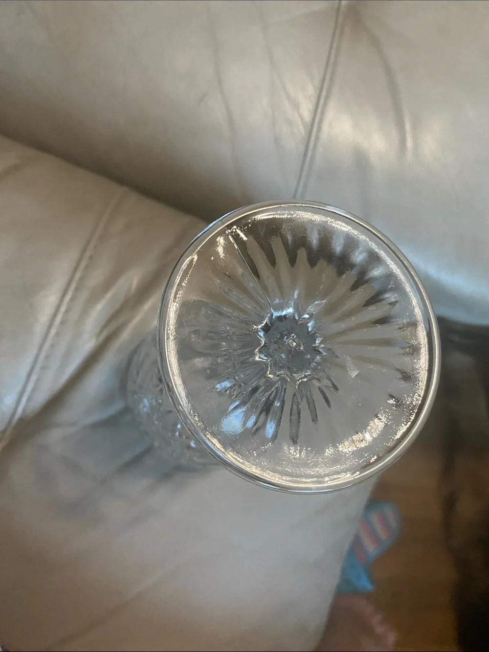 Libbey Hobstar Clear Glass Water Goblet
